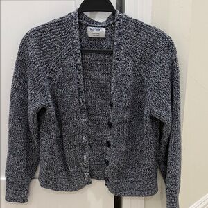 Old Navy Women's navy and white knit Cardigan